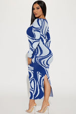 Load image into Gallery viewer, &quot;BLUE HAZE&quot; MAXI DRESS
