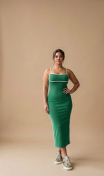 Load image into Gallery viewer, The Emerald Muse Midi Dress
