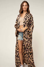 Load image into Gallery viewer, WILD DREAMER Open Maxi Cardigan with Pockets
