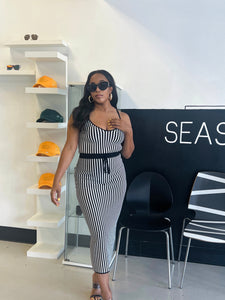 The Black and White Effect “Two Piece Midi Skirt Set”