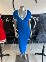 Load image into Gallery viewer, Blue Velocity Stripe Dress
