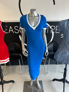 Blue Velocity Stripe Dress