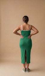 Load image into Gallery viewer, The Emerald Muse Midi Dress
