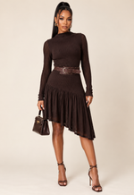 Load image into Gallery viewer, The Cocoa Cascade Dress
