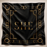 Load image into Gallery viewer, THE NOIR | SHE IS INSPIRED™ Signature Silk Scarf
