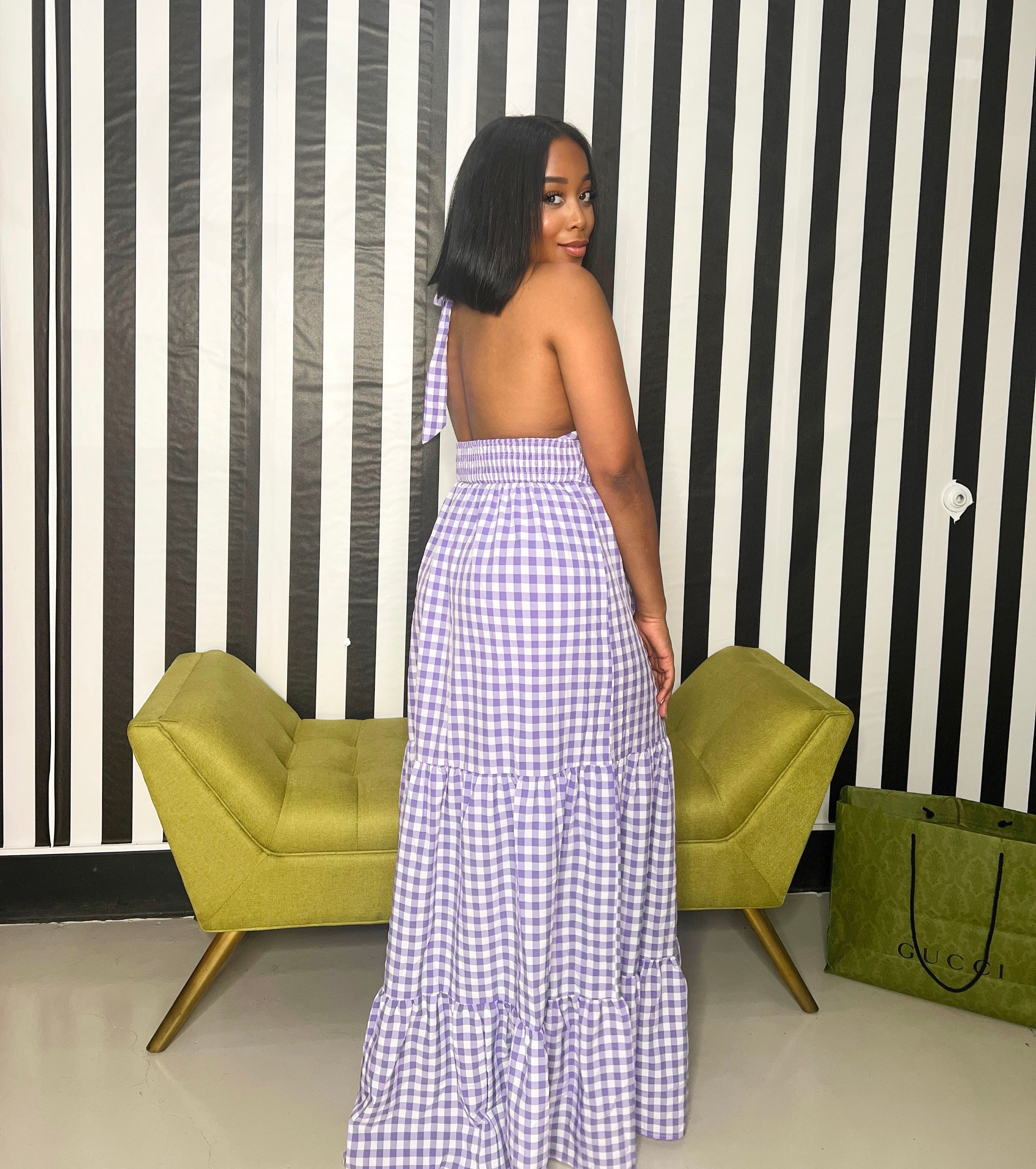 “Lilac Picnic” Dress Small