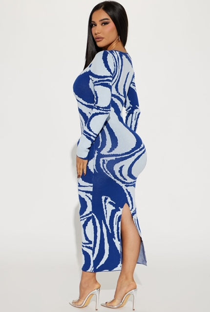 "BLUE HAZE" MAXI DRESS