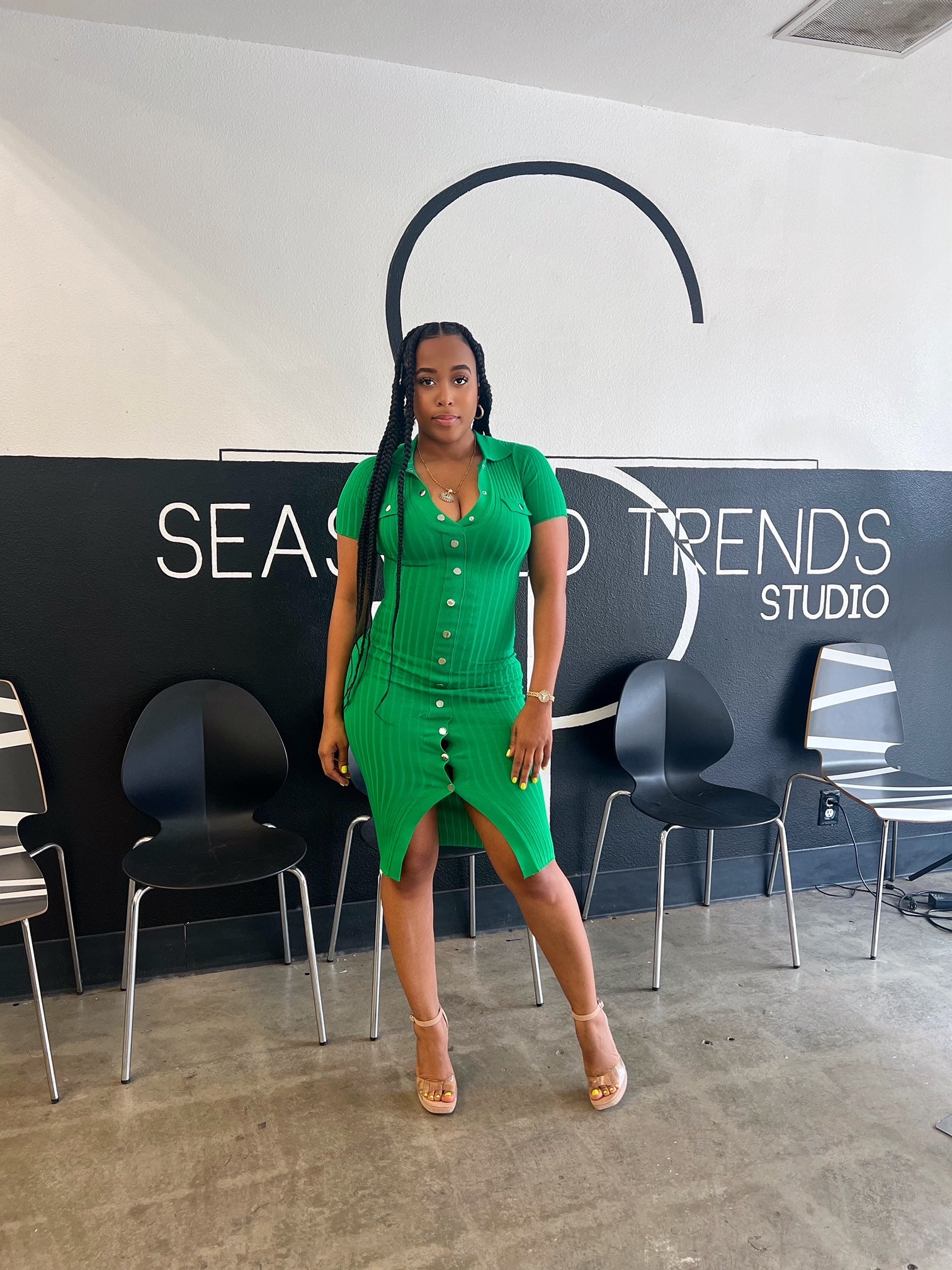 Kelly Green Ting Midi