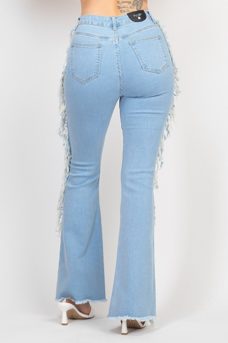 Fringe Flare Denim Jeans