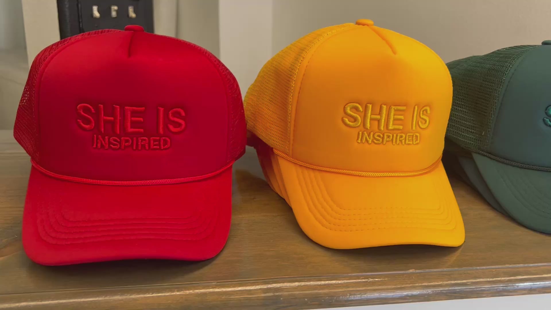 SHE IS INSPIRED trucker hat