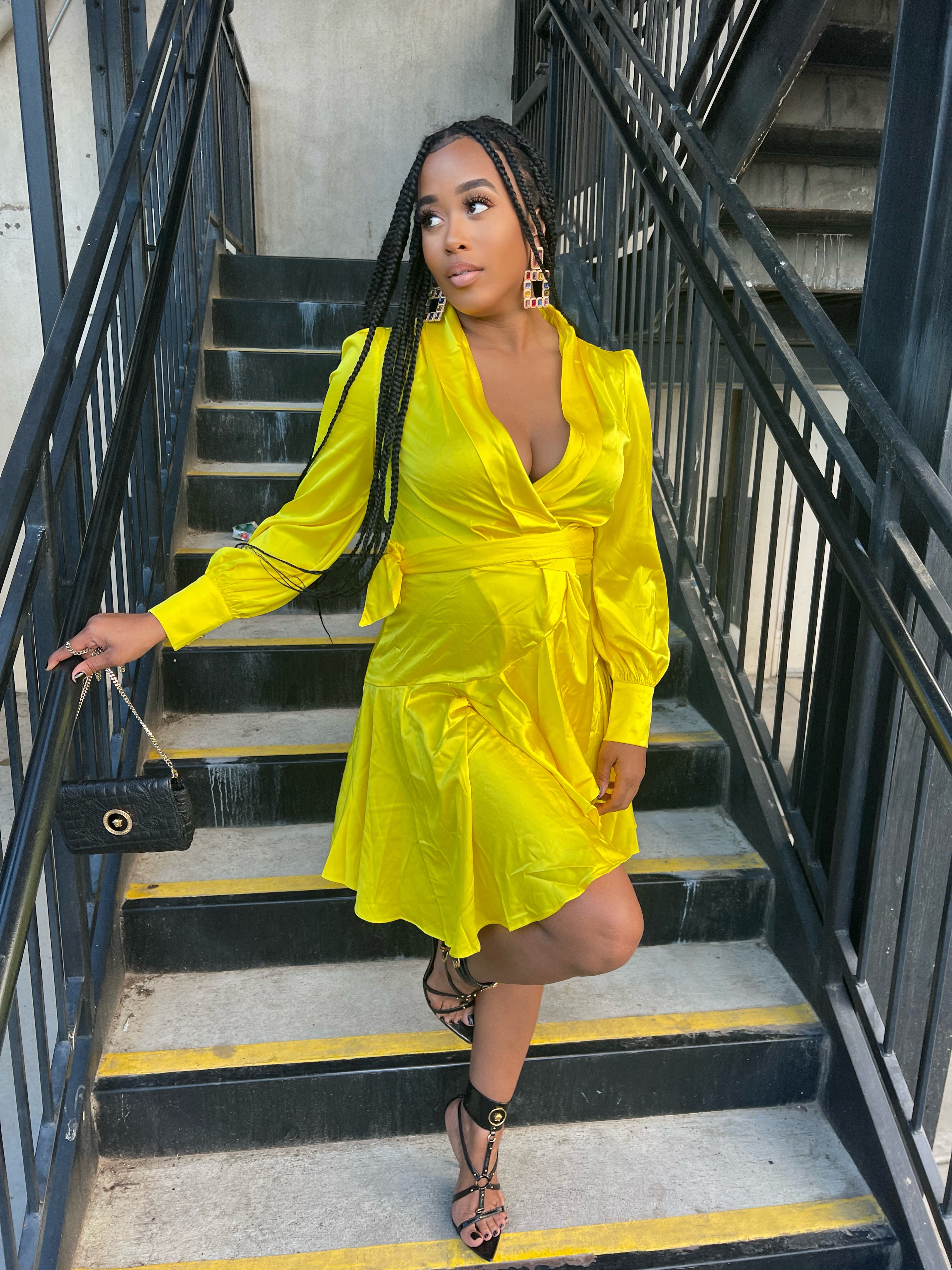 CANARY YELLOW SILHOUETTE DRESS