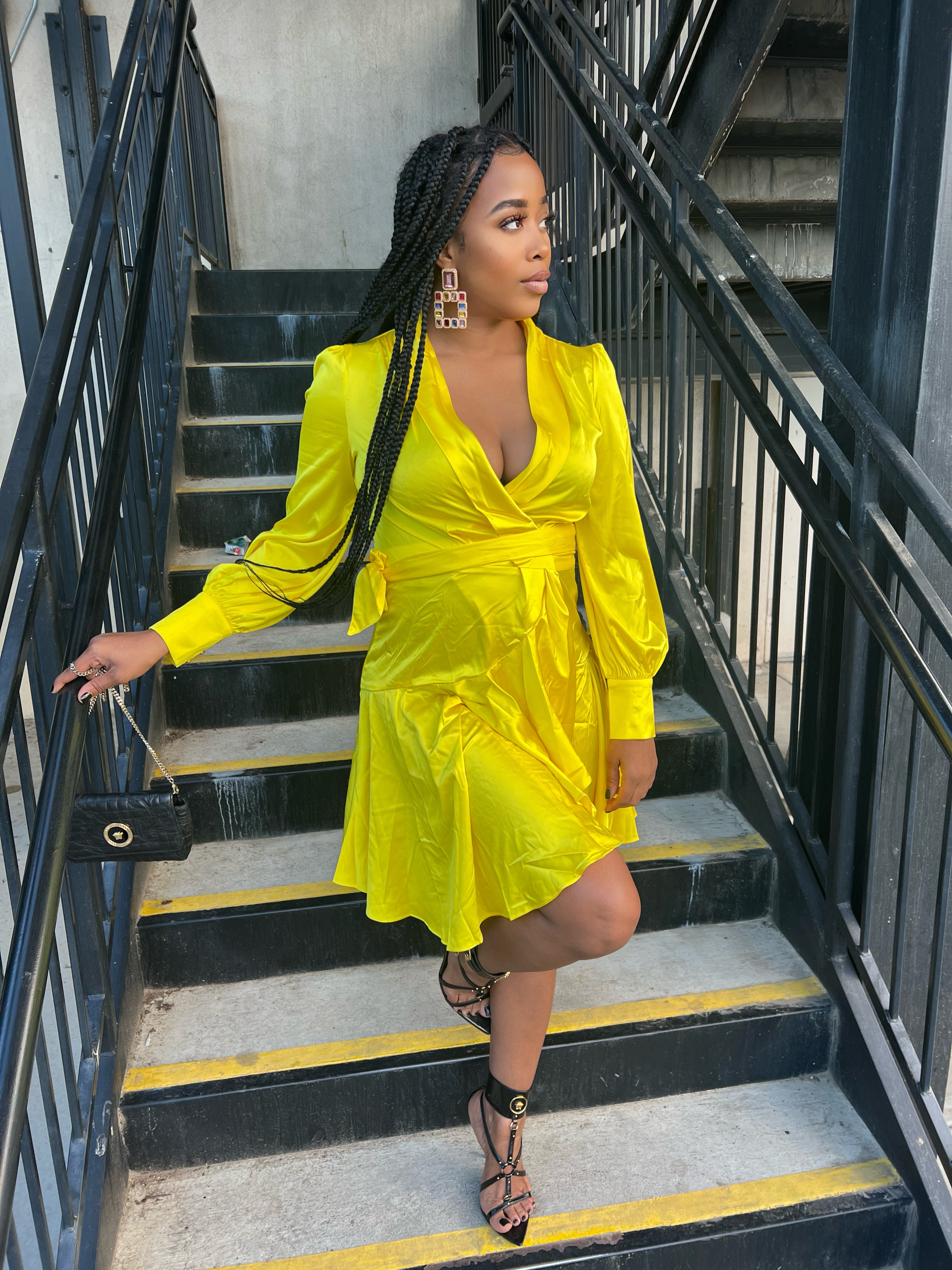 CANARY YELLOW SILHOUETTE DRESS