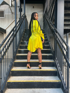 CANARY YELLOW SILHOUETTE DRESS