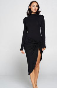 "FRENCH SPLIT" BODYCON DRESS