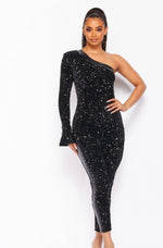 Load image into Gallery viewer, Black Sequin Jumpsuit
