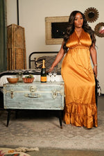 Load image into Gallery viewer, &quot;Luxe&quot; Satin Halter Maxi
