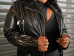 Load image into Gallery viewer, Plus Size Vegan Leather Jacket
